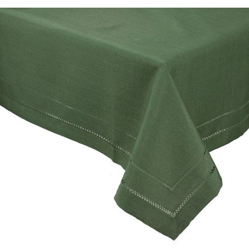 Double Hemstitch Easy Care Tablecloth, 65"x140", Pine