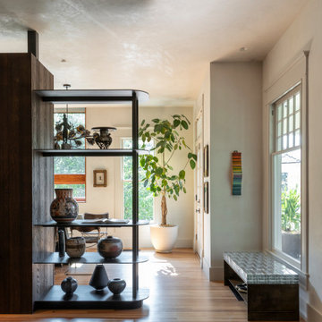 West 9th Entry with Custom Cabinetry Spine