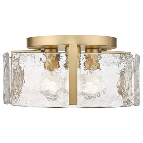 Golden Lighting Aenon BCB 3 Light Flush Mount, Brushed Champagne Bronze