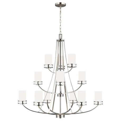 Robie 12-Light Chandelier, Brushed Nickel