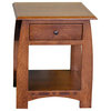 Mission Quarter Sawn White Oak 1-Drawer Inlay End Table, Model A24
