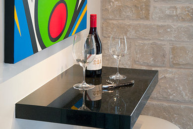Inspiration for a contemporary home bar remodel in Oklahoma City