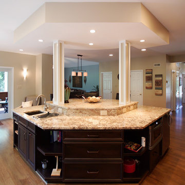 Kitchen with Columns on Island