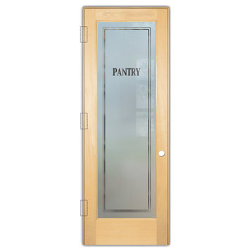 Pantry Door - Classic - Maple - 30" x 80" - Knob on Right - Push Open