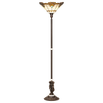 74 High Shell with Jewels Floor Lamp