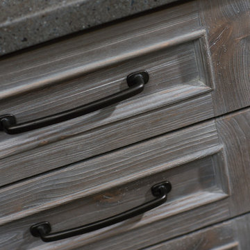 Weathered Wood Kitchen Island