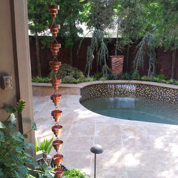 Small Intimate Courtyard Backyard