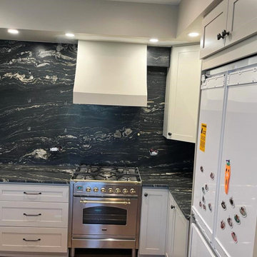 Granite With Full Height Granite Backsplash