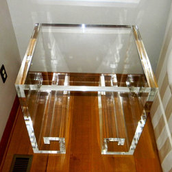 Side table / End table with Greek Key Base - Products