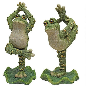 Dancing Frog Statues - Set of 2
