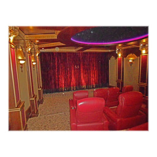 Home theater - eclectic home theater idea in Manchester