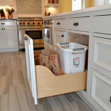 Spacious white kitchen