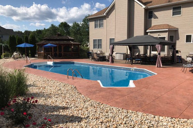 Inspiration for a timeless pool remodel in New York