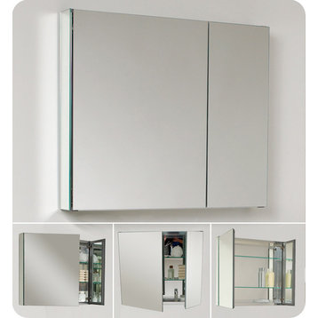 Fresca FMC8090 30" Double Door Frameless Medicine Cabinet - Mirror