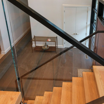 Project #98 | Modern Mono-beam Staircase with Glass Railing