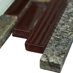 Red Jungle Glossy Stone Glass Mosaic Tiles - Home Accessories & Decor