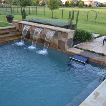 Southlake Rustic Contemporary Pool and Spa