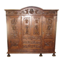 Italian renaissance revival armoire 19th cent