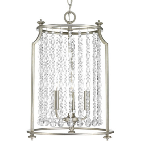 Progress Lighting P500085 Desiree 3 Light 14"W Crystal Chandelier - Silver