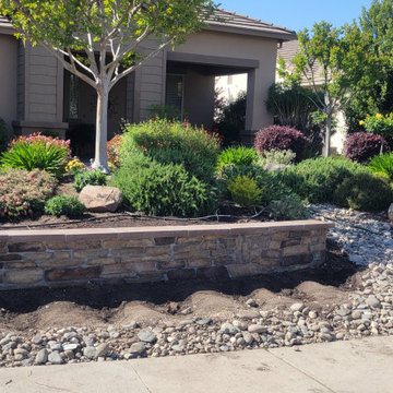 Outdoor Irrigation Installation and Retaining Wall