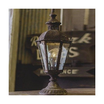 RUSTIC LED POST LANTERN