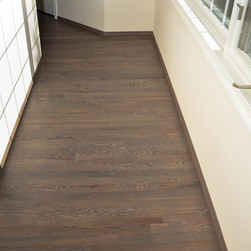 HARDWOOD FLOORING - TRADITIONAL RED OAK WITH CLASSIC GREY STAIN, SWEDISH FINISH