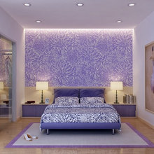 Purple and White Master Bedroom