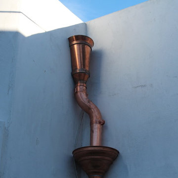 5 inch Half Round (Seamless) Copper With Circles and Shanks, Agoura Hills