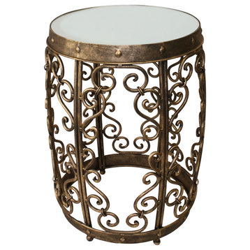 Round Scrool Accent Side Table
