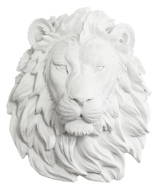 Wall Charmers Mounted Resin Lion Head Modern Wall Sculptures by Wall Charmers