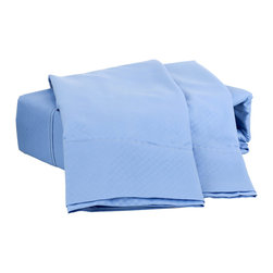 Dreamtex Home - Natalia Cavalletto Check Sheet Set, Light Blue, King - Sheet And Pillowcase Sets