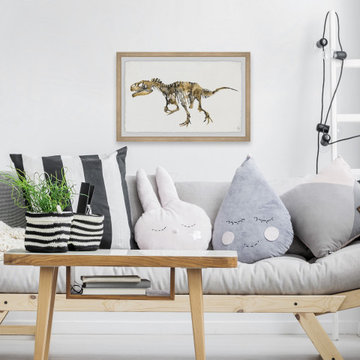"Tyrant Lizard Skeleton" Framed Painting Print