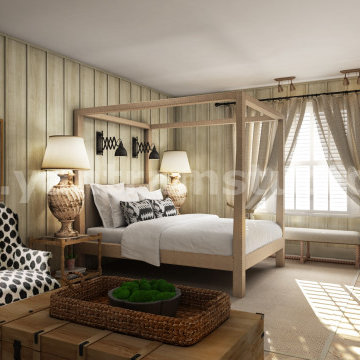 Modern Bedroom Interior Design Rendering, New York - USA