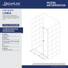 DreamLine Linea Single Panel Shower Screen 30"Wx72" Open Entry Design in Chrome