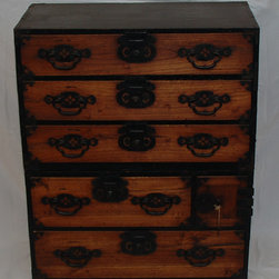 Antique Japanese Tansu Chest of Drawers - Nightstands And Bedside Tables