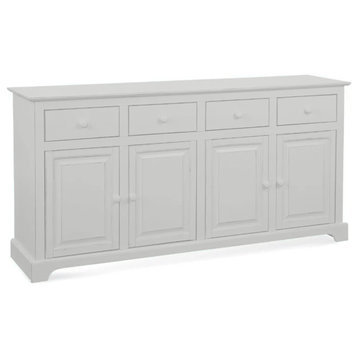 70" Traditional Sideboard Buffet, Bright White