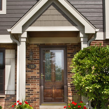 gray and red brick