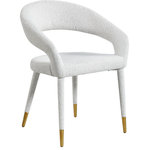 Meridian Furniture - Destiny Dining Chair, Cream, Fabric - Elegant and eye-catching, the stunning Cream Fabric Destiny Dining Chair from Meridian Furniture is the perfect addition to any space.