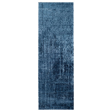 Safavieh Retro Collection RET2770 Rug, Light Blue/Blue, 2'3" X 7'