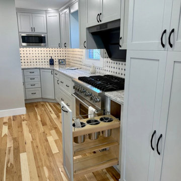 Jarrettsville Kitchen with Hidden Pantry & Blue Island