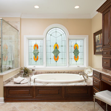 Cincinnati Kitchen Remodel with Stained Glass Windows