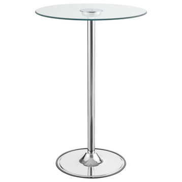 Coaster Contemporary Led Bar Table With Chrome Finish 122400