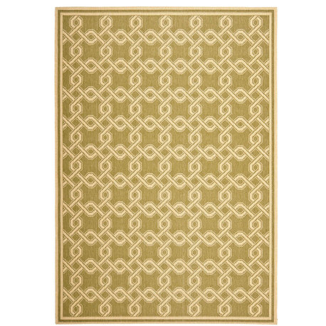 Safavieh Martha Stewart Msr4253-24 Geometric Rug, Green/Creme, 2'7"x8'2"