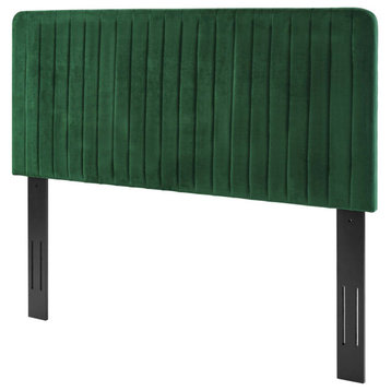 Tufted Headboard, Twin Size, Velvet, Green, Modern Contemporary, Bedroom Master