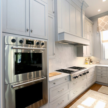 Double Wall Ovens and A Wolf Cooktop Maximize the Cooking Potential in this Kitc