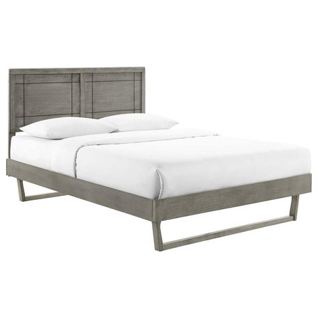 Marlee Twin Wood Platform Bed With Angular Frame