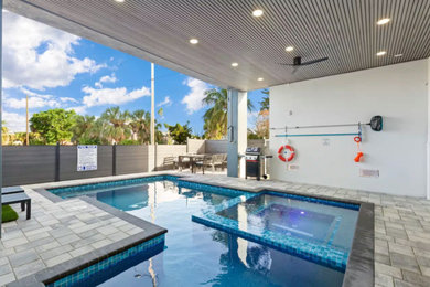 Example of a minimalist pool design in Tampa