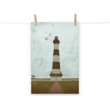 Coastal Wall Art: Bodie Lighthouse Landscape Photo Unframed Print, 12" X 18"