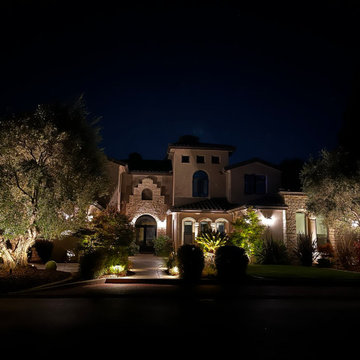 Luxurious outdoor landscape lighting
