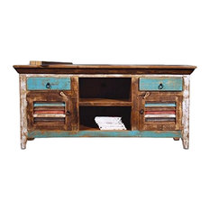 50 Most Por Beach Style Media Storage For 2019 Houzz Reclaimed Solid Wood Tv Console